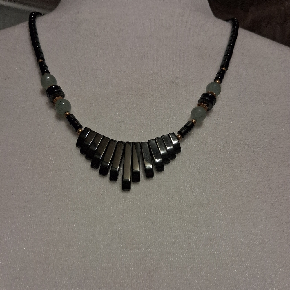 Vintage Black Hematite Necklace
